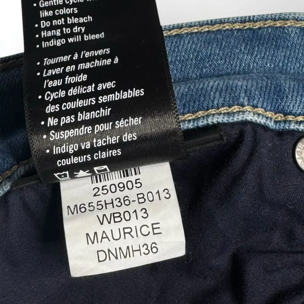 PAIGE Men's Blue Federal Slim Straight Fit Jeans Maurice Wash Size 32 EUC - Picture 9 of 10